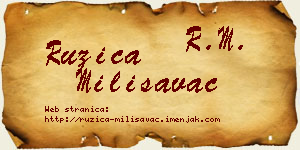 Ružica Milisavac vizit kartica